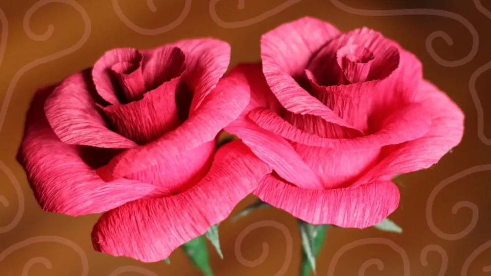 Rosas de Papel Crepé