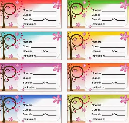 Descarga e Imprime Gratis Etiquetas para Cuadernos [Actualizado] | Blogicasa | Muebles, Jardín y más