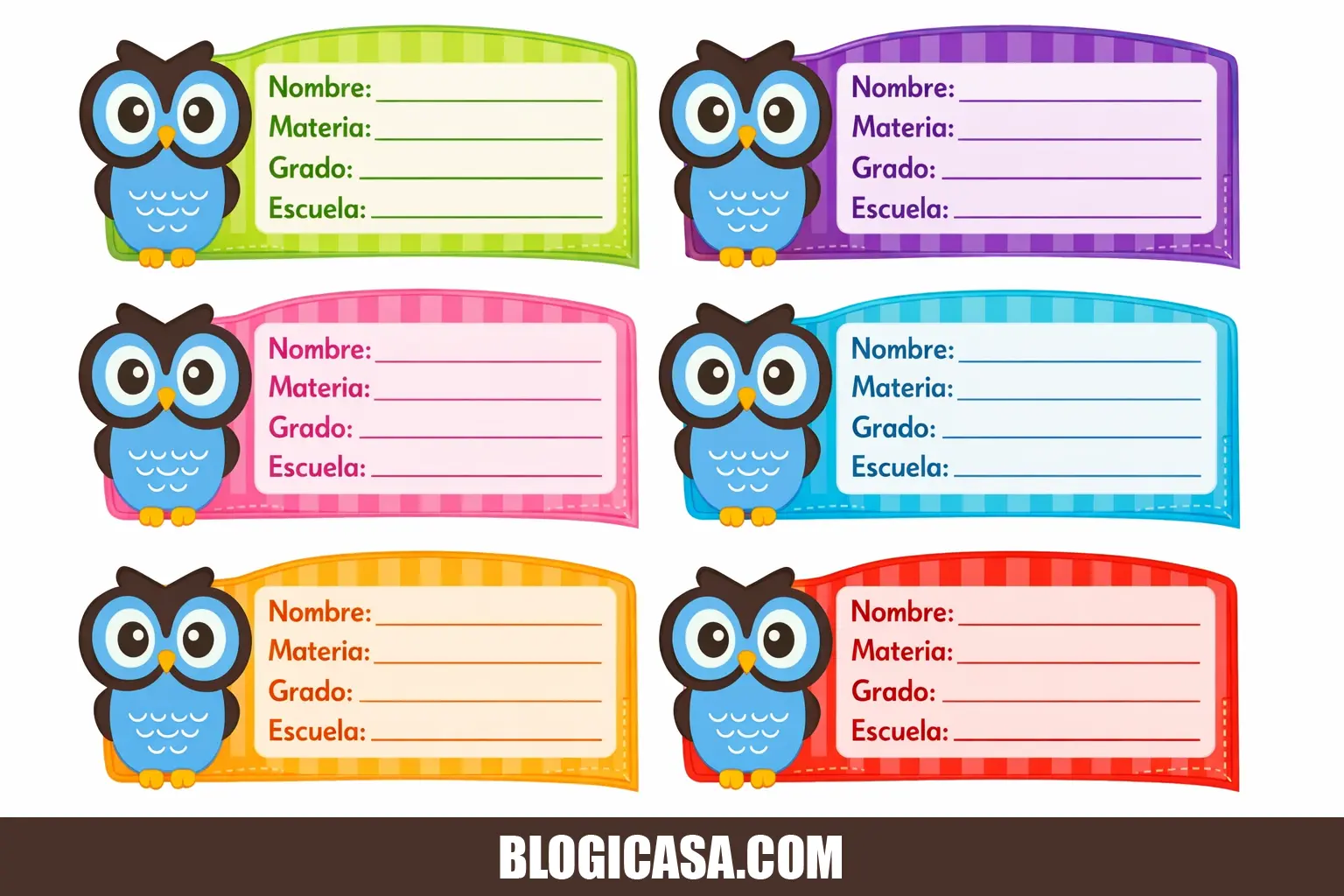Etiquetas Escolares