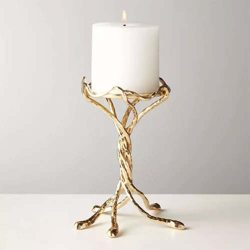 Portavelas de Vidrio, Metal y Acrílico